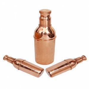 Tactware Copper Heavy Gauge Leak Proof Wine Thermos Bottle  Shape New Design Pure Copper water Bottle, 1000ml