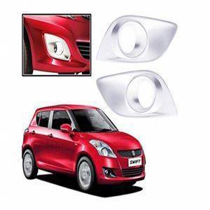 AUTO ATTIRE Premium Quality Swift Chrome Plated Fog Lamp Cover (2011- 2017)