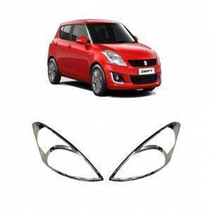 AUTO ATTIRE Premium Quality Swift Chrome Plated Head Light Cover (2011-2017)