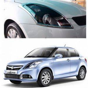 AUTO ATTIRE Premium Quality Swift Dzire / Dezire Chrome Plated Head Light Cover (2015-2016)