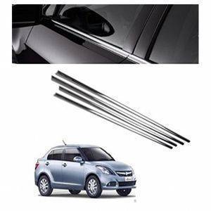 AUTO ATTIRE Premium Quality Swift Dzire / Dezire Chrome Plated Window Garnish / Lower garnish / Half Door Garnish (2015-2016)