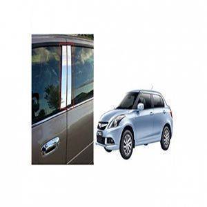 AUTO ATTIRE Premium Quality Swift Dzire / Dezire Chrome Plated Pillar Cover (2015-2016)