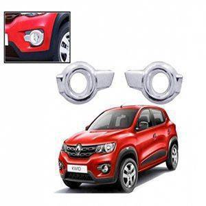 AUTO ATTIRE Premium Quality Kwid Chrome Plated Fog Lamp cover (02 Pcs)