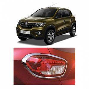 AUTO ATTIRE Premium Quality Kwid Chrome Plated Tail Light Cover (02 Pcs)