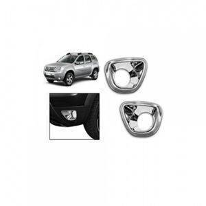 AUTO ATTIRE Premium Quality Duster Chrome Plated Fog Lamp Cover (02 Pcs)
