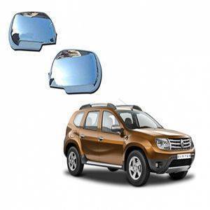 AUTO ATTIRE Premium Quality Duster Chrome Plated Mirror Cover (02Pcs)