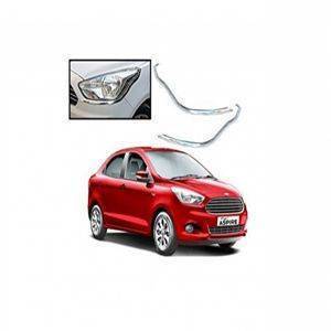 AUTO ATTIRE Premium Quality Figo Aspire Chrome Plated Head Light Cover Garnish (02 Pcs)