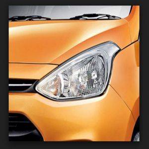 AUTO ATTIRE Premium Quality i10 Grand Chrome Plated Head Light Cover Garnish (02 Pcs)