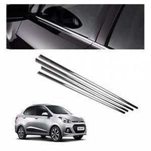 AUTO ATTIRE Premium Quality Xcent Chrome Plated Window Garnish / Half Door Garnish / Lower Garnish (04 Pcs)