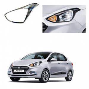 AUTO ATTIRE Premium Quality Xcent 2017 Chrome Plated Head Light Cover Garnish (02 Pcs)