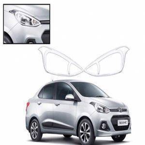 AUTO ATTIRE Premium Quality Xcent OLD Chrome Plated Head Light Cover Garnish (02 Pcs)