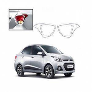 AUTO ATTIRE Premium Quality Xcent Old Chrome Plated Tail  Light Cover Garnish (02 Pcs)