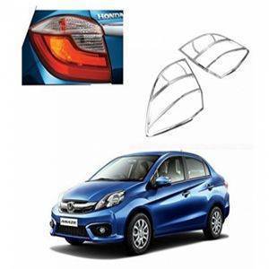 AUTO ATTIRE Premium Quality AMAZE 2018 Chrome Plated Tail Light Cover Garnish (02 Pcs)