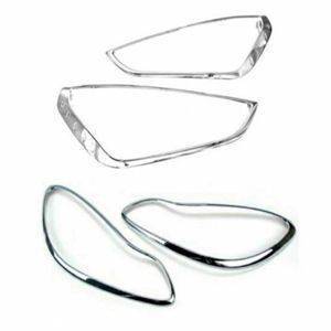 AUTO ATTIRE Premium Quality AMAZE Chrome Plated Head Light  and Tail Garnish Cover Garnish Combo (04 Pcs)