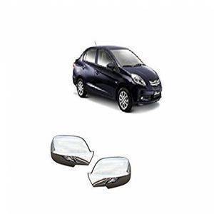 AUTO ATTIRE Premium Quality AMAZE Chrome Plated Mirror Cover (02 Pcs) 