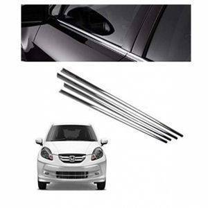 AUTO ATTIRE Premium Quality AMAZE Chrome Plated Window Garnish / Half Door Garnish / Lower Garnish (04 Pcs)