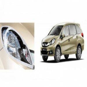 AUTO ATTIRE Premium Quality MOBILIO Chrome Plated Head Light Cover Garnish (02 Pcs)