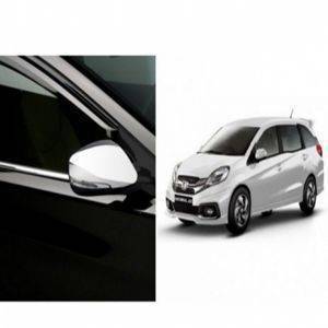 AUTO ATTIRE Premium Quality MOBILIO Chrome Plated Mirror Cover (02 Pcs) 