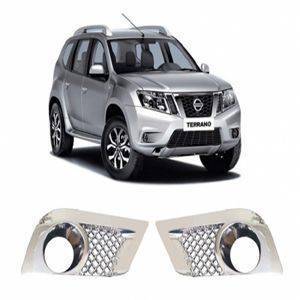 AUTO ATTIRE Premium Quality TERRANO Chrome Plated Fog Lamp Cover (02 Pcs)