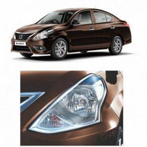 AUTO ATTIRE Premium Quality SUNNY Chrome Plated Head Light Cover Garnish (02 Pcs)