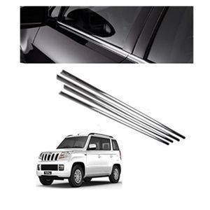 AUTO ATTIRE Premium Quality TUV 300  Chrome Plated Window Garnish / Lower Garnish / Half Door Garnish (04 Pcs)