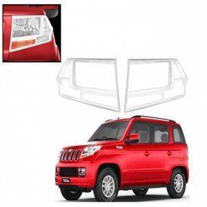 AUTO ATTIRE Premium Quality TUV 300 Chrome Plated Head Light Cover (02 Pcs)