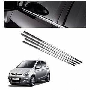 AUTO ATTIRE Premium Quality i20 OLD Chrome Plated Window Garnish / Lower Garnish / Half Door Garnish (04 Pcs)