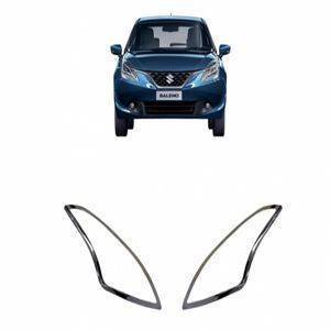 AUTO ATTIRE Premium Quality BALENO Chrome Plated Head Light Cover (02 Pcs)