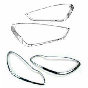 AUTO ATTIRE Premium Quality LODGY Chrome Plated Head Light  and Tail Garnish Cover Garnish Combo (04 Pcs)