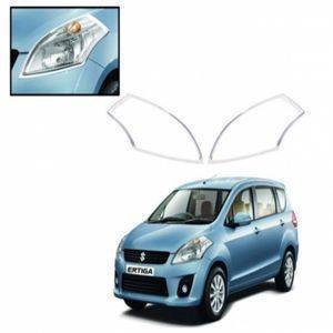 AUTO ATTIRE Premium Quality ERTIGA Old Chrome Plated Head Light Cover Garnish (02 Pcs)