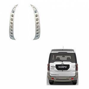 AUTO ATTIRE Premium Quality SCORPIO 2014 Chrome Plated Quarter Cover Garnish (02 Pcs)