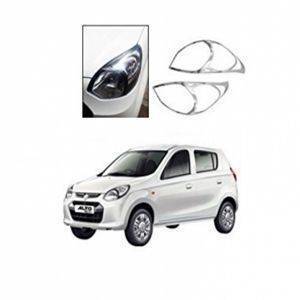 AUTO ATTIRE Premium Quality Alto 800 Chrome Plated Head Light Cover Garnish (02 Pcs)