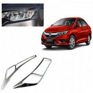 AUTO ATTIRE Premium Quality HONDA CITY IDTEC  Chrome Plated Head Light Cover (02 Pcs)