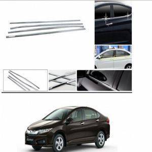 AUTO ATTIRE Premium Quality HONDA CITY IDTEC  Chrome Plated Window Garnish / Lower Garnish / Half Door Garnish (04 Pcs)
