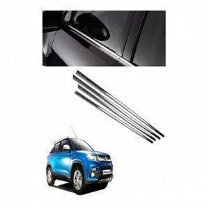 AUTO ATTIRE Premium Quality Brezza  Chrome Plated Window Garnish / Half Door Garnish / Lower Garnish