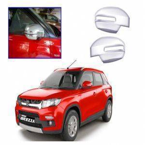 AUTO ATTIRE Premium Quality Brezza Chrome Plated Mirror Cover