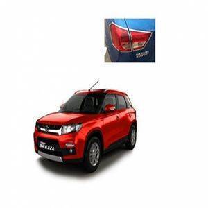 AUTO ATTIRE Premium Quality Brezza  Chrome Plated Tail Light Cover Garnish (Right Side + Left Side)