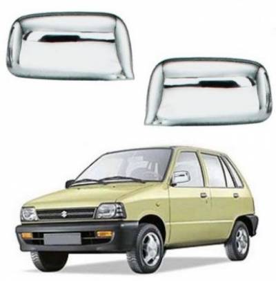 Car Chrome Mirror Cover for Maruti 800 Car (02 Pcs)