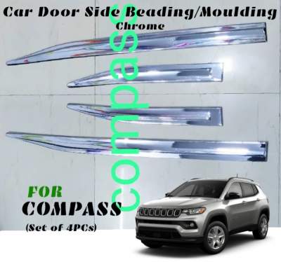 Car Side Beading Chrome for Jeep Compass / Body Side Moulding - Chrome(Set of 4pcs)
