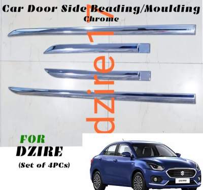 Car Side Beading Chrome for Maruti Dzire / Body Side Moulding - Chrome(Set of 4pcs) (Copy)