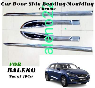 Car Side Beading Chrome for Maruti Baleno / Body Side Moulding - Chrome(Set of 4pcs)