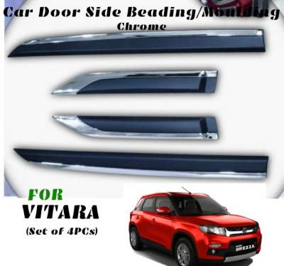 Car Side Beading Chrome for Maruti Grand Vitara / Body Side Moulding - Chrome(Set of 4pcs)