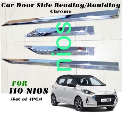 Car Side Beading Chrome for Hyundai i10 Nios / Body Side Moulding - Chrome(Set of 4pcs)