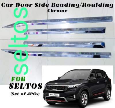Car Side Beading Chrome for Kia Seltos / Body Side Moulding - Chrome(Set of 4pcs)