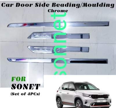 Car Side Beading Chrome for Kia Sonet / Body Side Moulding - Chrome(Set of 4pcs)