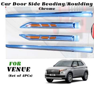 Car Side Beading Chrome for Hyundai Venue / Body Side Moulding - Chrome(Set of 4pcs)