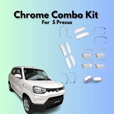  Verkoper Chrome Combo Kit for Maruti Spresso | Chrome Car Accessories (model 2020)
