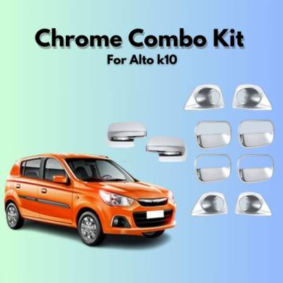  Verkoper Chrome Combo Kit for Maruti ALTO K10 | Chrome Car Accessories (model 2022)