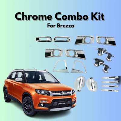  Verkoper Chrome Combo Kit for Maruti Brezza | Chrome Car Accessories (model 2020)