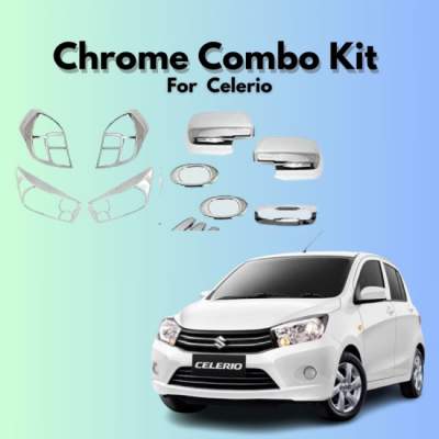  Verkoper Chrome Combo Kit for Maruti Celerio | Chrome Car Accessories (model 2021)